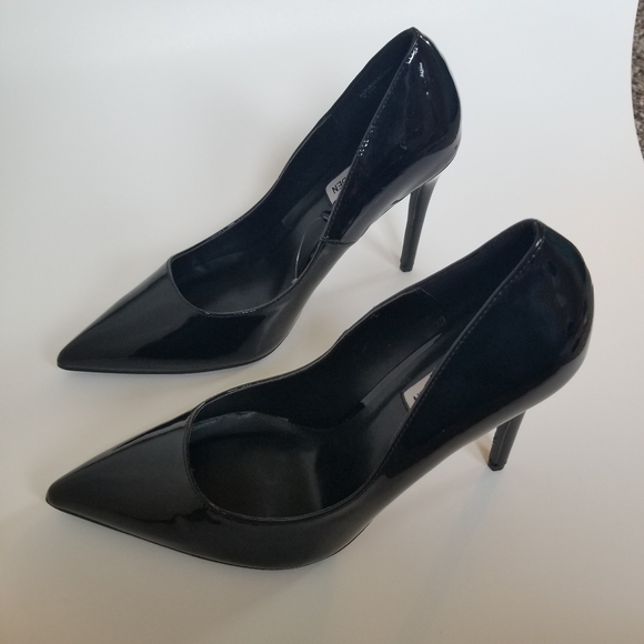 NIB NWOT Steve Madden Altisha black patent 4.25" heels siz 8.5 - Picture 4 of 13